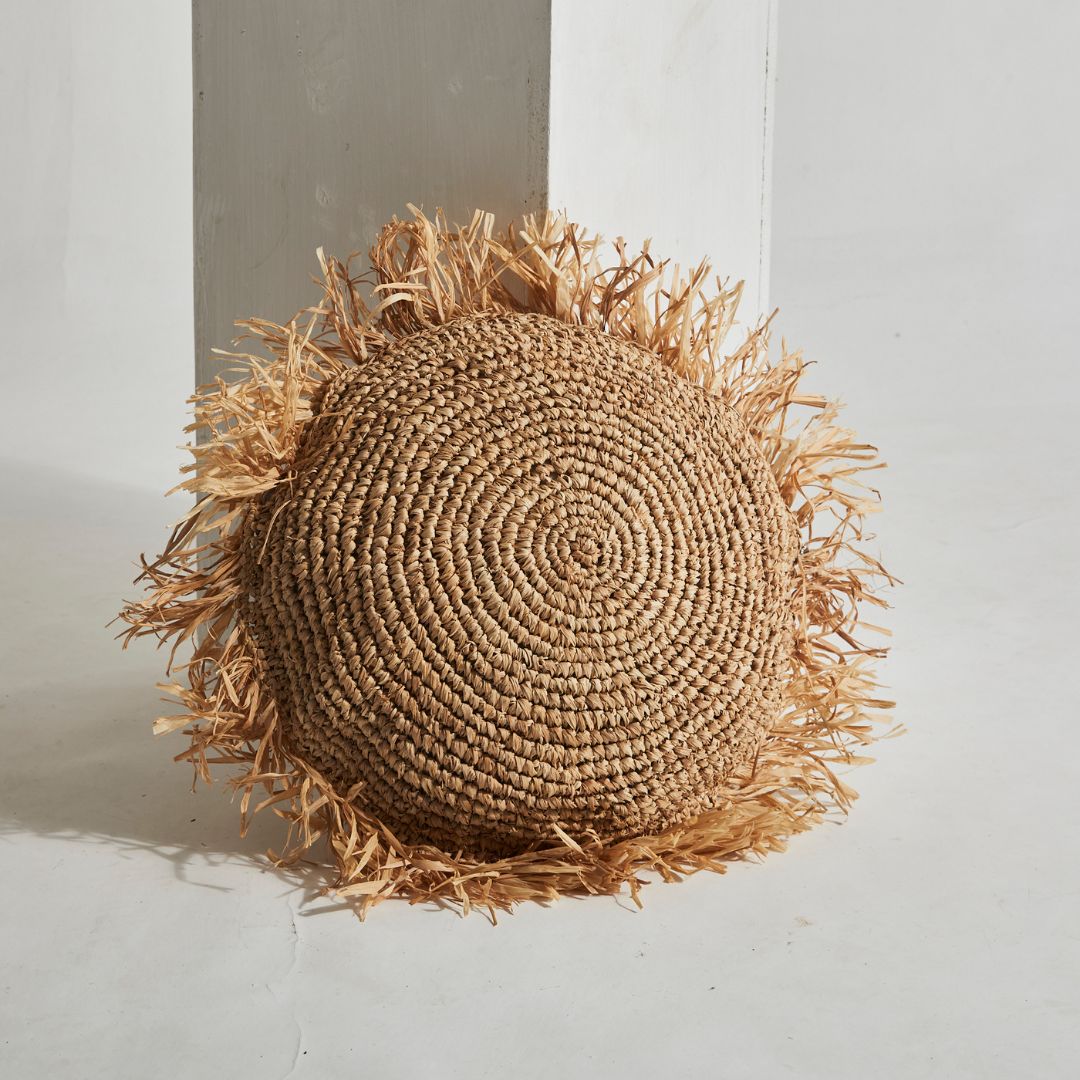 Sisal Cushion with Fringe
