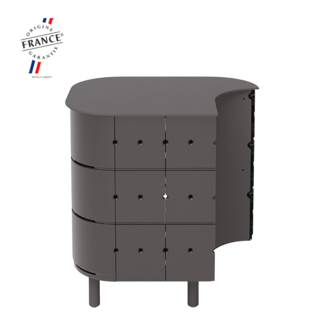 ALUVY JEAN Basalt Outdoor Storage Cabinet - Left
