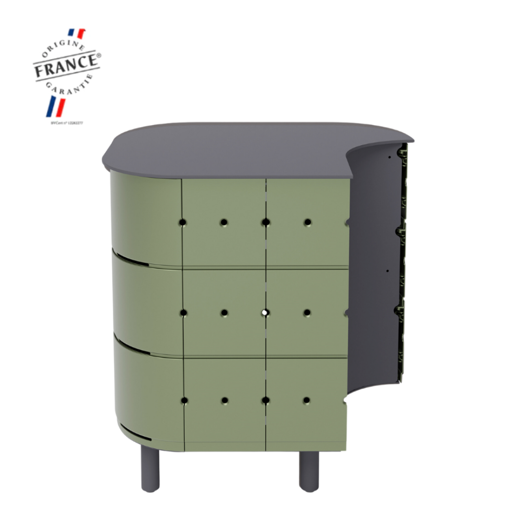 ALUVY JEAN Basalt Outdoor Storage Cabinet - Left