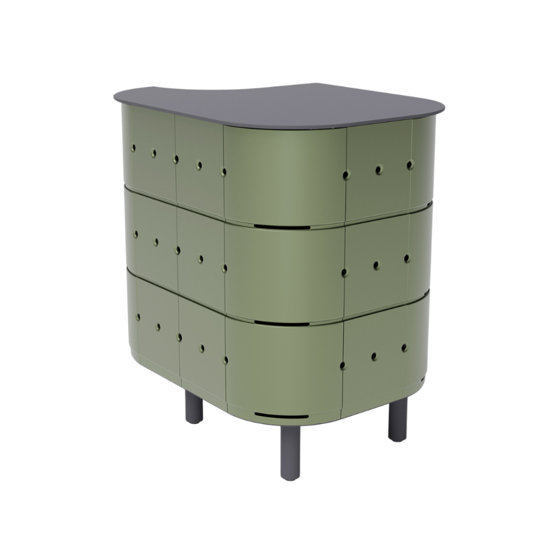 ALUVY JEAN Basalt Outdoor Storage Cabinet - Left