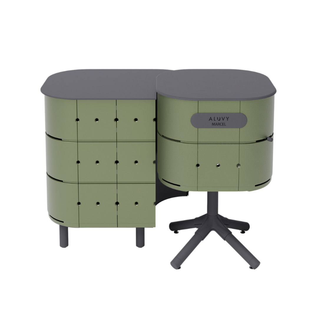 ALUVY JEAN Basalt Outdoor Storage Cabinet - Left