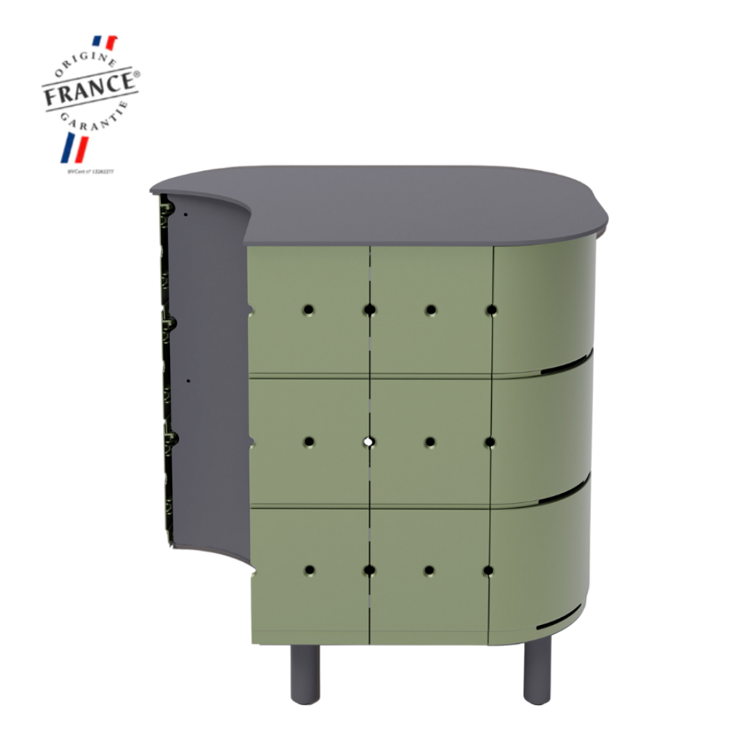 ALUVY JEAN Basalt Outdoor Storage Cabinet - Right