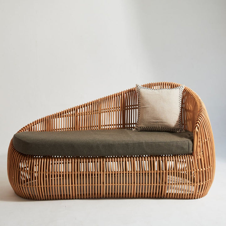 Linen Cushion with Stitched Border