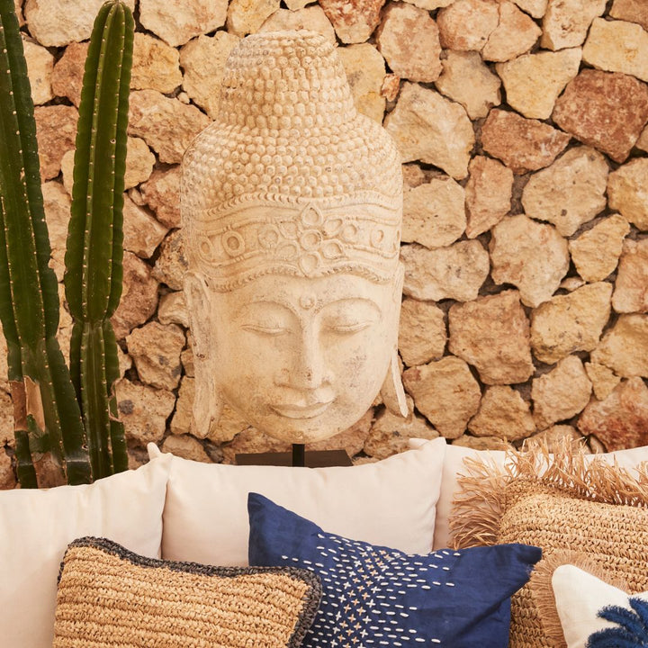 Traditional Buddha Head on Stand