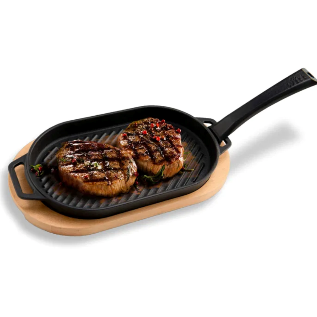 WITT Pizza Cast Iron Oval Roasting Pan