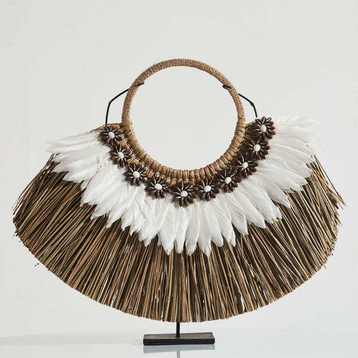Raffia Wall Hanging on Stand