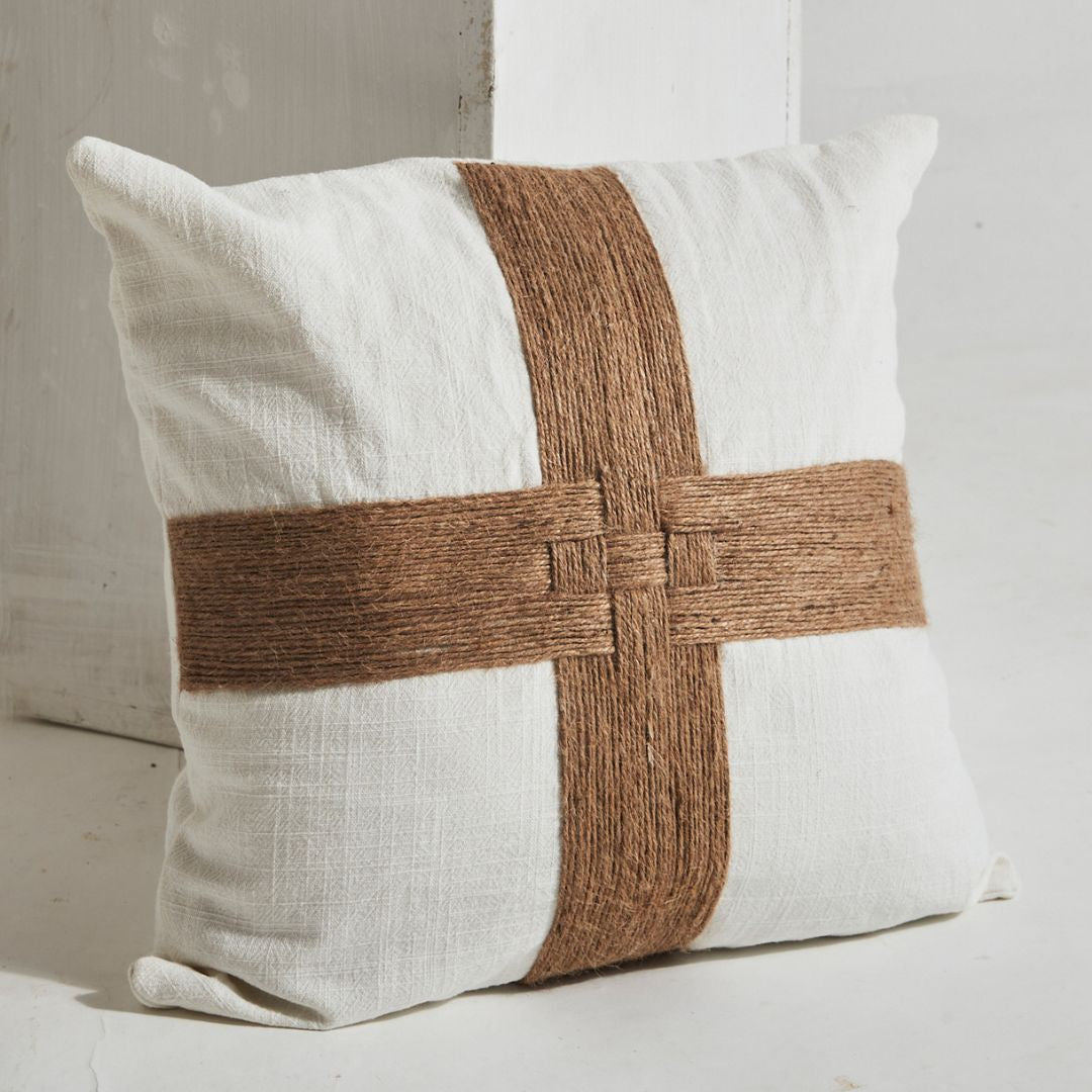 Jute Cross Cushion