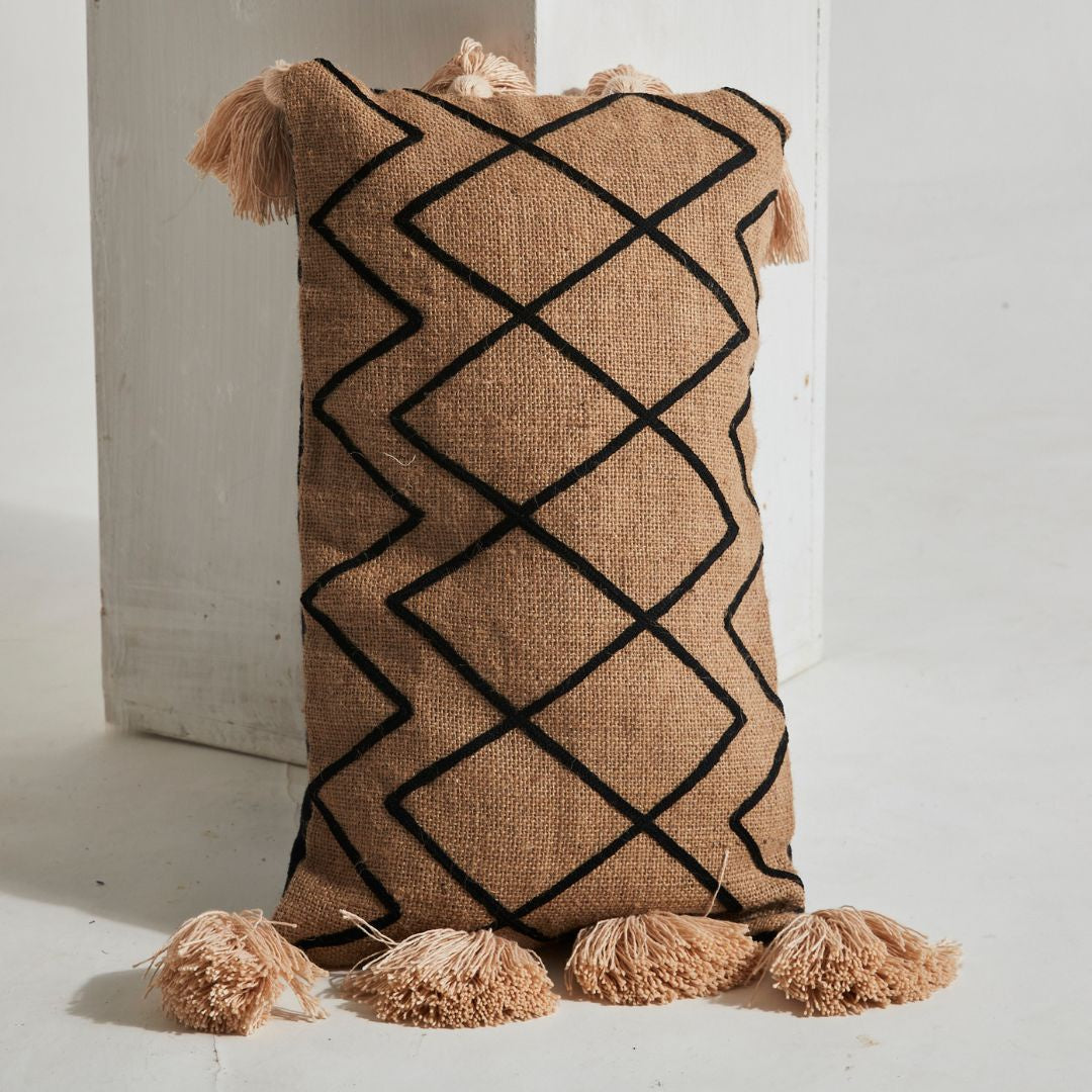Jute ZigZag Cushion