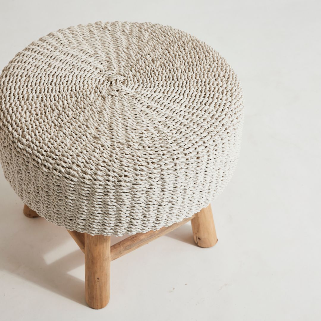 Raffia Foot Stool