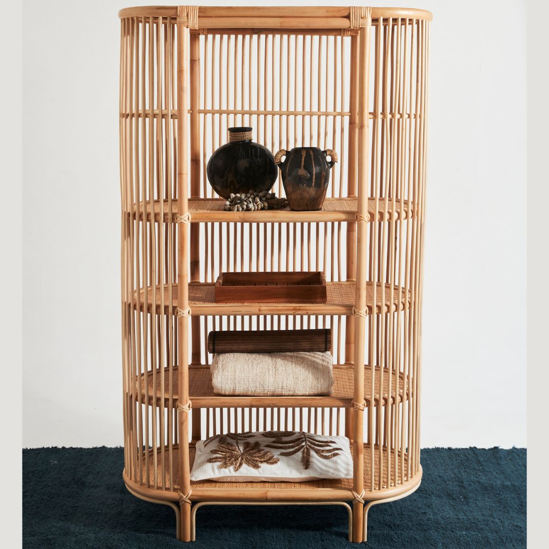 Natural Rattan Bookshelf