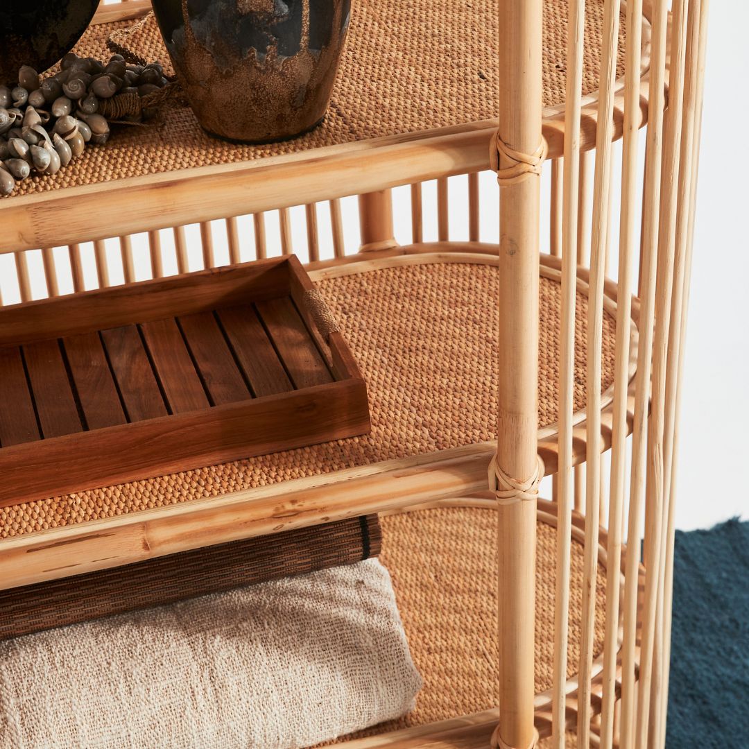 Natural Rattan Bookshelf