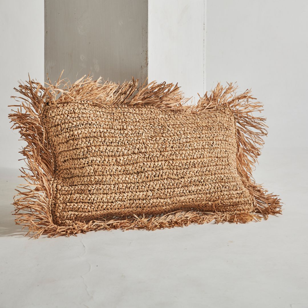 Sisal Cushion with Fringe