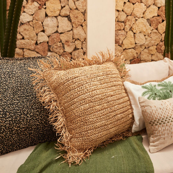 Sisal Cushion with Fringe