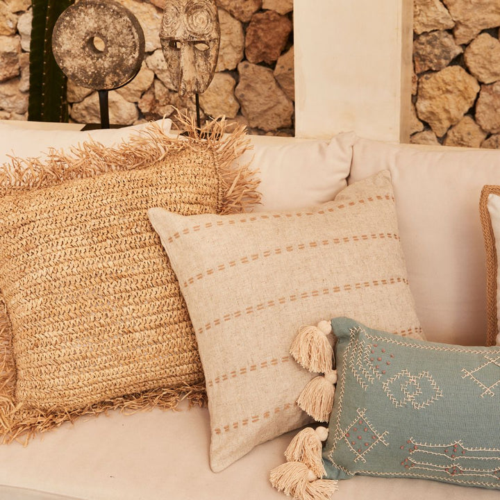 Sisal Cushion with Fringe