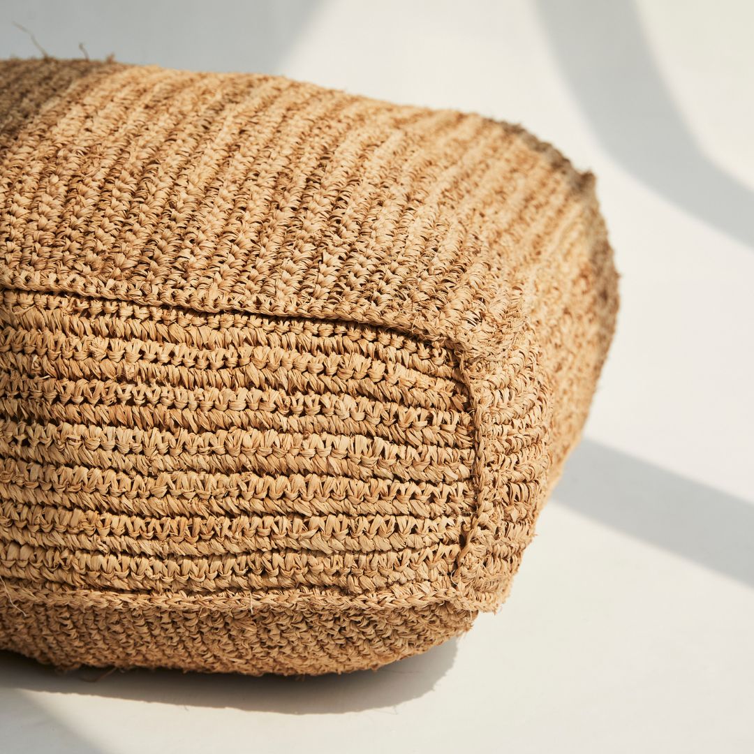 Raffia Woven Floor Cushion