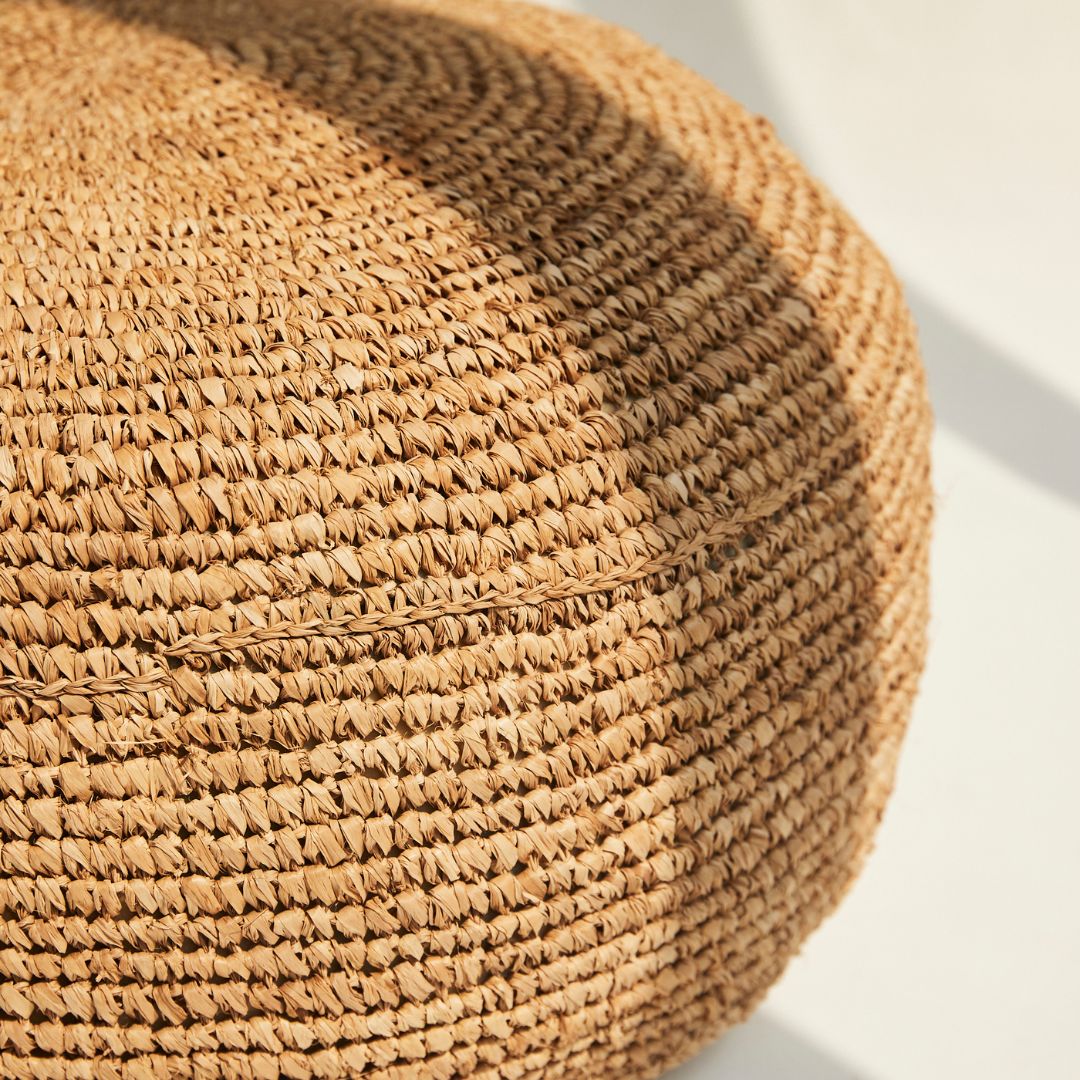 Raffia Woven Floor Cushion