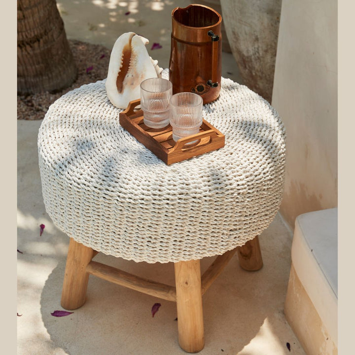 Raffia Foot Stool