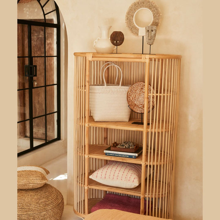 Natural Rattan Bookshelf