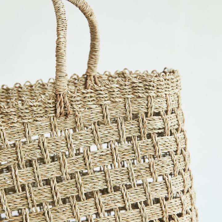 Woven Rattan Tote Bag | Natural