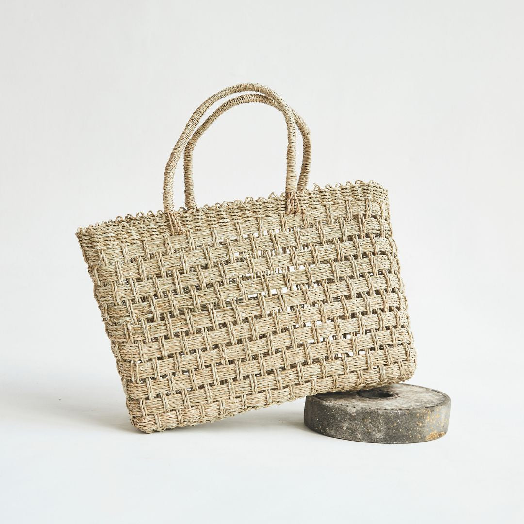 Woven Rattan Tote Bag | Natural