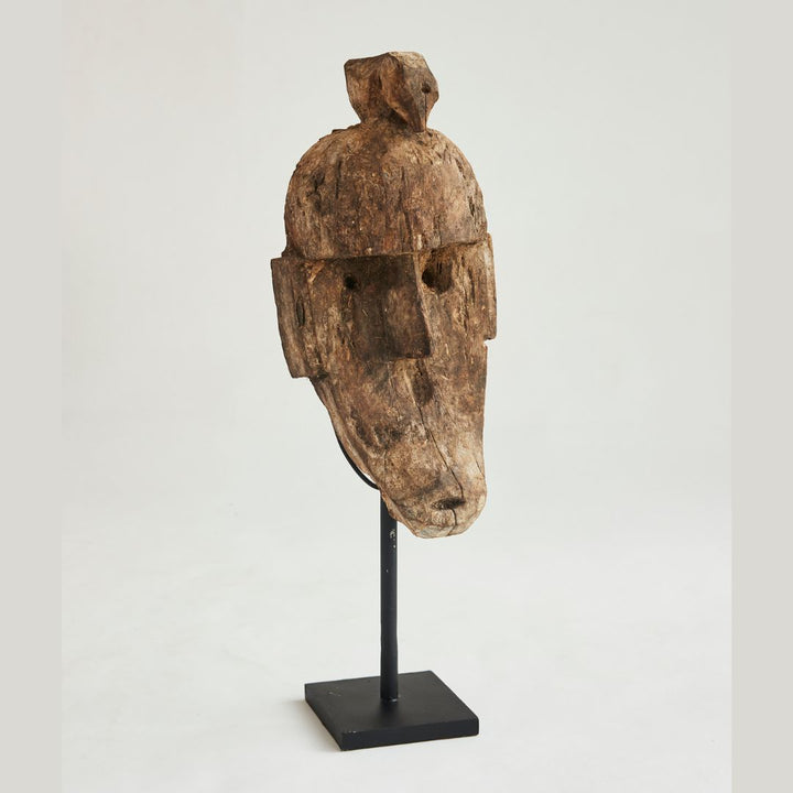 Wooden Tribal Mask on Stand