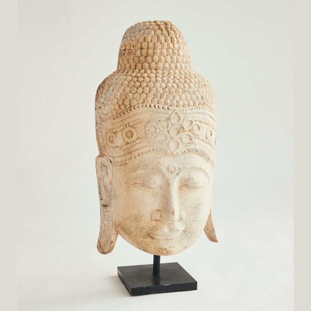 Traditional Buddha Head on Stand